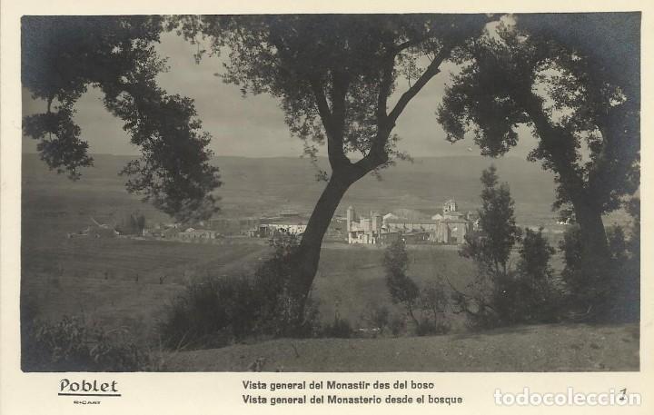 Postales: Poblet. Vista general del Monasterio. Ricart. 1. Sin circular. Postal. 9x14 cm. Sin circular.