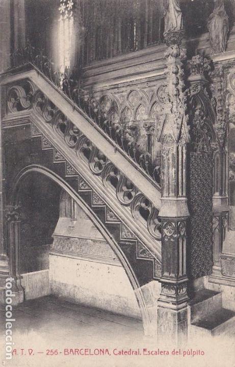 Postales: barcelona, catedral, escalera del pulpito - Foto 1