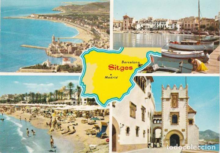 Postales: sitges, playa de oro, barcelona - Foto 1