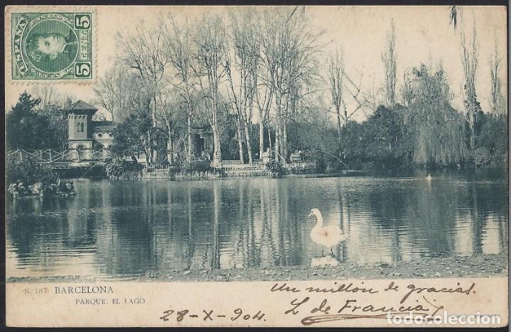Postales: POSTALES - BARCELONA. PARQUE: EL LAGO. - Foto 1