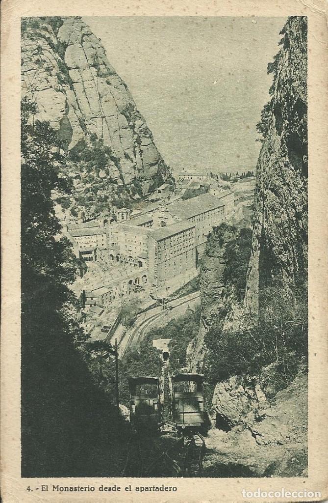 Postkarten: Montserrat. El monasterio desde el apartadero. 4. Sin circular. 14x9 cm. Buen estado. Postal.