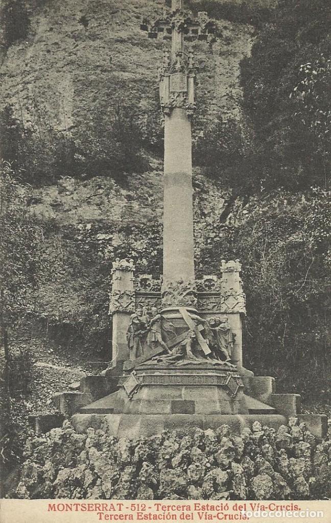 Postkarten: Montserrat. Tercera estaci&oacute; del Via Crucis. 512. E. M. de M. Sin circular. 9x14 cm. Postal.