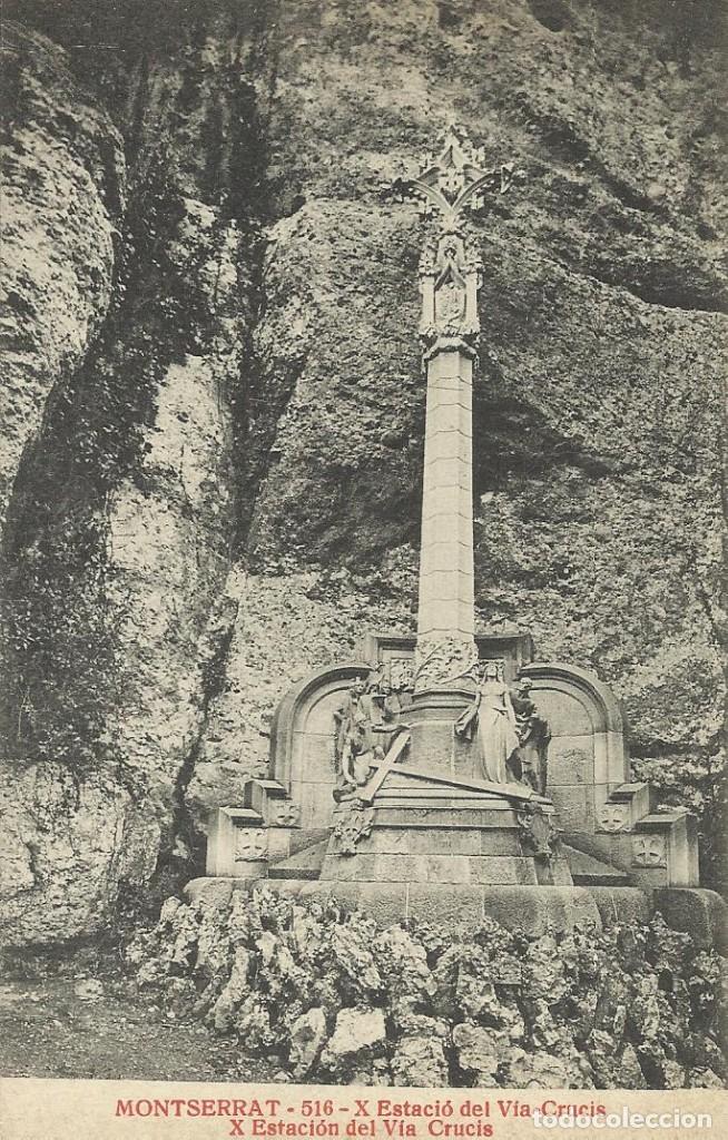 Postkarten: Montserrat. X estaci&oacute; del Via Crucis. 513. E. M. de M. Sin circular. 9x14 cm. Buen estado. Postal.