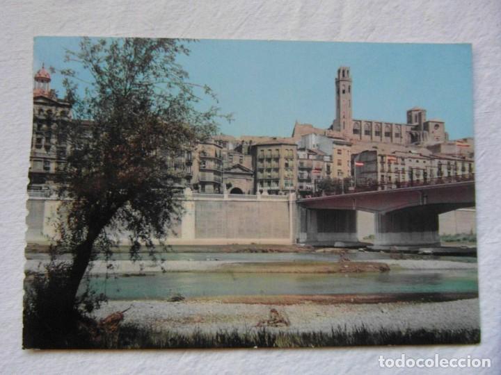Postales: LERIDA N&ordm; 1. PUENTE SOBRE EL RIO SEGRE. IGNACIO DOMINGO. CIRCULADA 1969