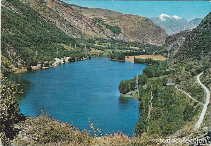 Postales: valle de aneo, embalse de la guingueta al fondo puerto bonaigua, lerida