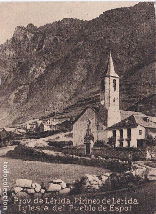 Postales: mini postal provincia de lerida, iglesia del pueblo de espot, henry clay n&ordm; 1054