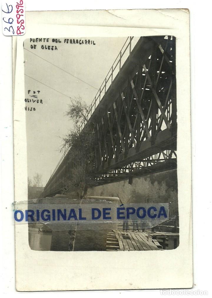 Postcards: (PS-59596)POSTAL FOTOGRAFICA DE OLESA-PUENTE DEL FERROCARRIL