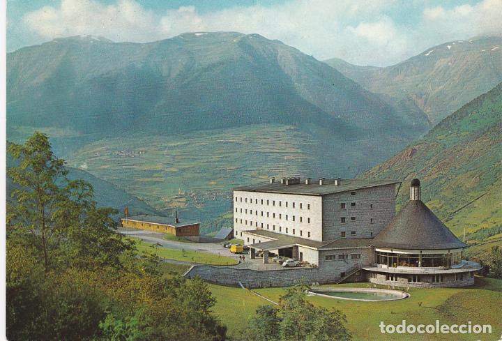 Postales: el valle de aran, vista de conjunto del parador nacional de viella, lerida