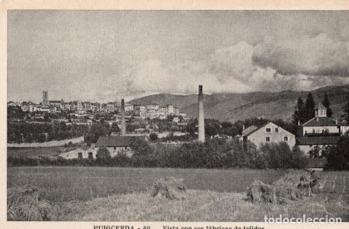 Postales: puigcerda. 60 vista con sus fabricas de tejidos
