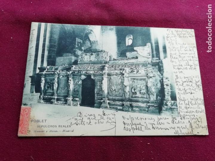 Postales: Poblet. Dorso sin dividir. Hauser y Menet