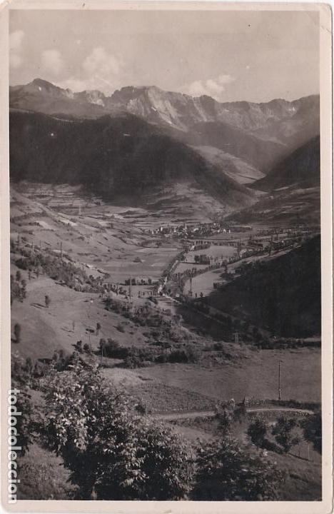 Postales: valle de aran, vista de viella y la cordillera, lerida