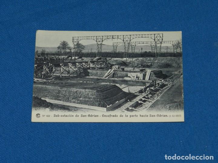 Postcards: N.422 SUB- ESTACION DE SAN ANDRIAN - ENCOFRADO DE LA PARTE HACIA SAN ANDRIA CATALANA DE GAS