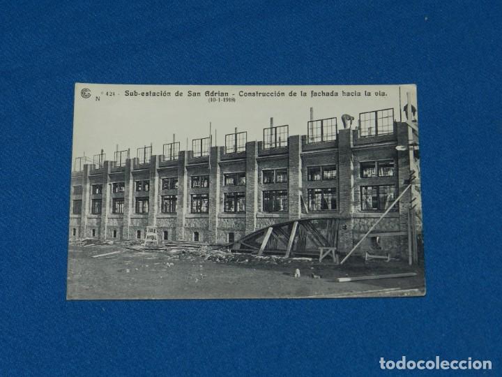 Postcards: 424 SUB-ESTACION DE SAN ADRIAN - CONSTRUCCION DE LA FACHADA HACIA LA VIA , CATALANA DE GAS