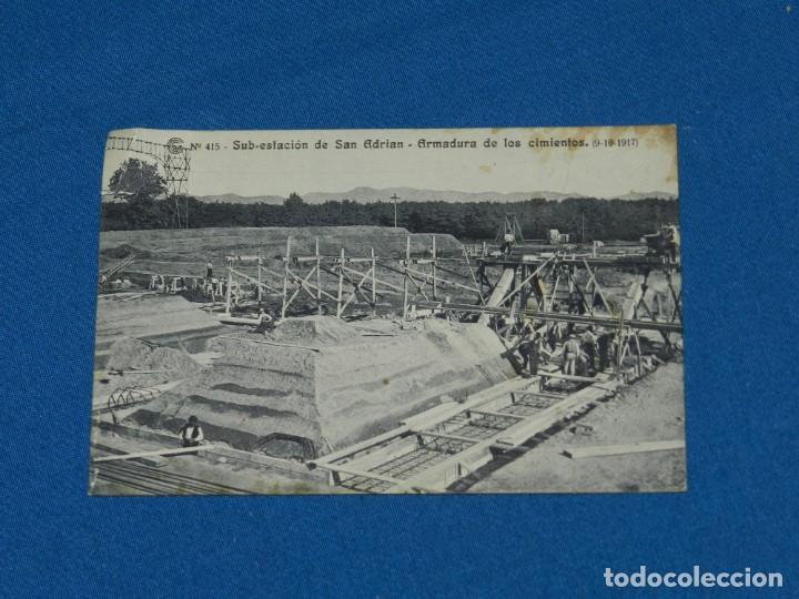Postcards: 415 SUB-ESTACION DE SAN ADRIAN - ARMADURA DE LOS CIMIENTOS 1917 , CATALANA DE GAS Y ELECTRICIDAD