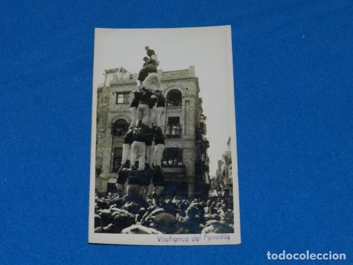 Postcards: VILAFRANCA DEL PENEDES  - CASTALLERS , FOTOGRAFICA 1948 , CIRCULADA , SE&Ntilde;ALES DE USO