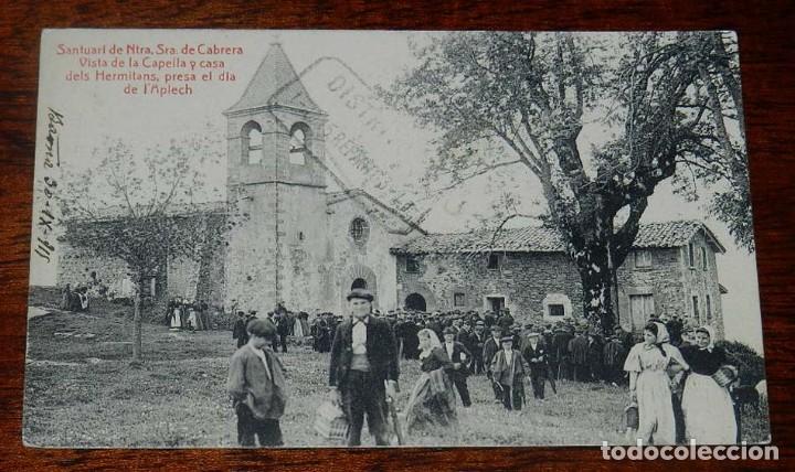 Postales: SANTUARI DE NTRA. SRA. DE CABRERA. VISTA DE LA CAPELLA Y CASA DELS HERMITANS EL DIA DE L'APLECH. ATV