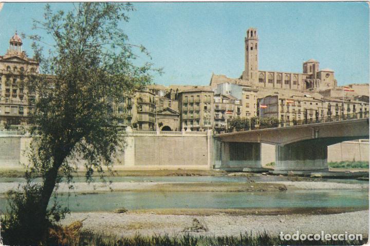 Postales: lerida, puente sobre el rio segre