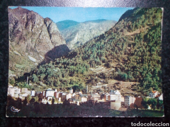 Cartoline: Postal de Valls d'Andorra. Les Escaldes - Alt. 1.105 m.