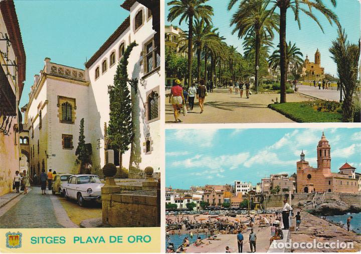 Postales: sitges, playa de oro, barcelona - Foto 1