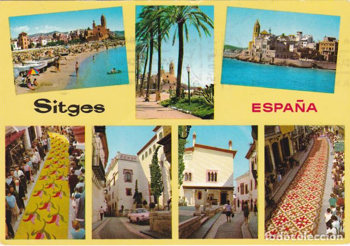 Postales: sitges, playa de oro, barcelona - Foto 1