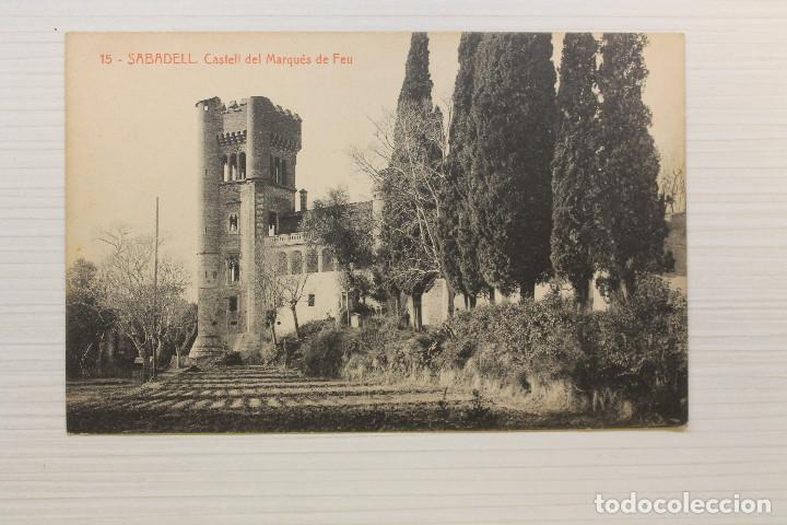 Postales: POSTAL SABADELL, CASTELL DEL MARQU&Eacute;S DE FEU - Foto 1