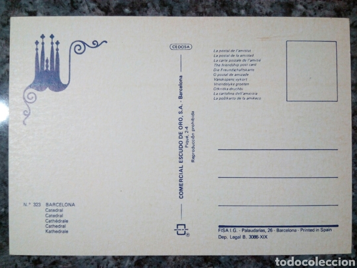 Postales: Postal de Barcelona. Catedral. - Foto 2