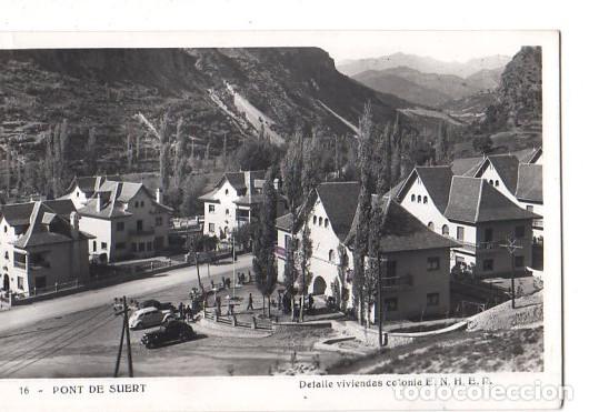 Postais: TARJETA POSTAL DE PONT DE SUERT. DETALLES VIVIENDAS COLONIA E.N.H.E.R.