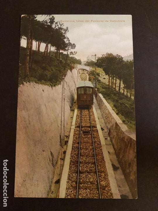 Postales: BARCELONA LINEA DEL FUNICULAR DE VALLVIDRERA - Foto 1