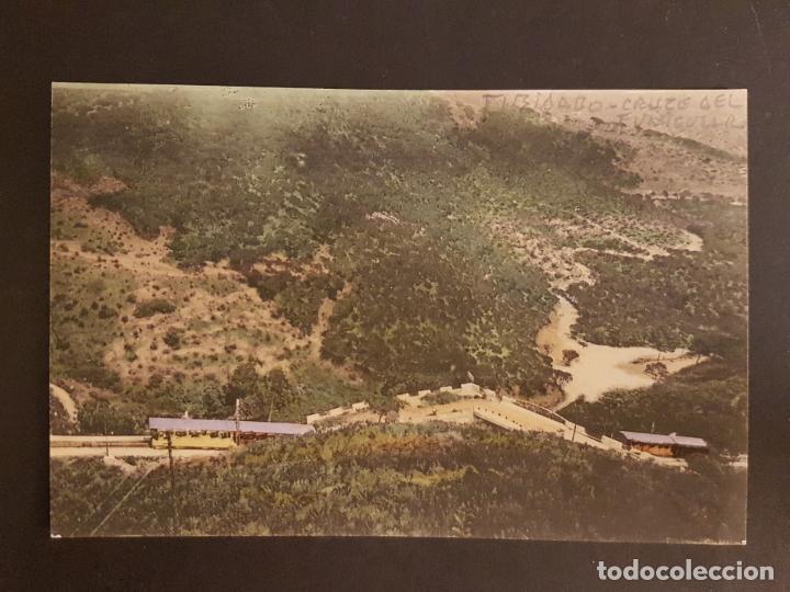 Postales: BARCELONA FERROCARRIL FUNICULAR AL TIBIDABO - Foto 1
