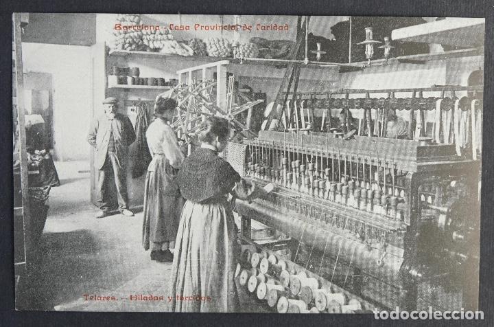Postales: Postal original-Barcelona, casa provincial de caridad. Telares, hilados y torcidos