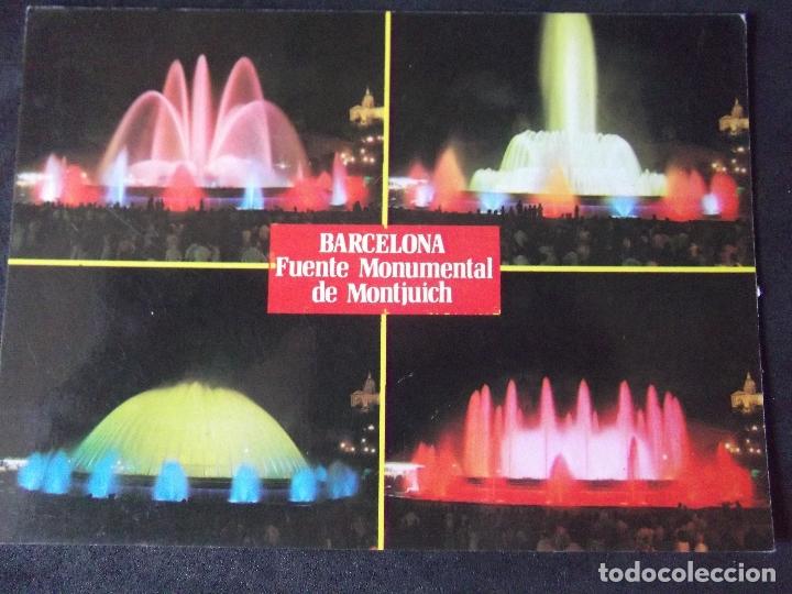Postais: BARCELONA-V46-FUENTE MONUMENTAL DE MONTJUICH-CIRCULADA