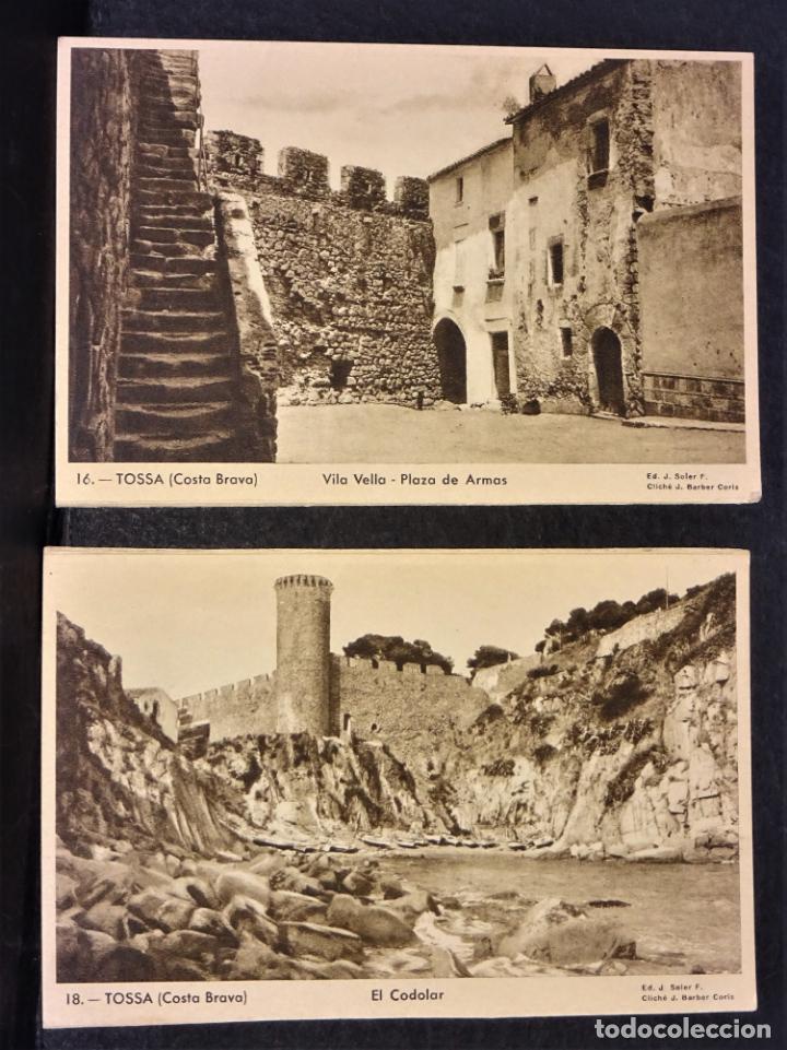 Postales: 2 antiguas postales de Tossa (costa Brava). Sin circular - Foto 1