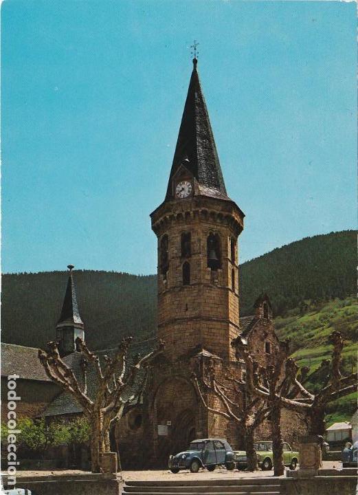 Postales: viella, valle de aran, iglesia romanica siglos XII y XIV, lerida