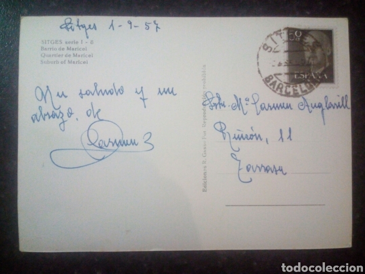 Postales: Postal de Sitges. Barrio de Maricel. - Foto 2