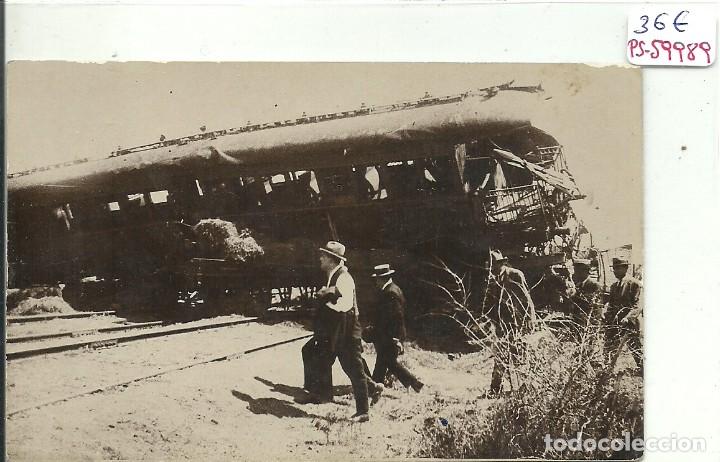 Postcards: (PS-59989)POSTAL FOTOGRAFICA DE SABADELL-ACCIDENTE FERROVIARIO A&Ntilde;O 1921