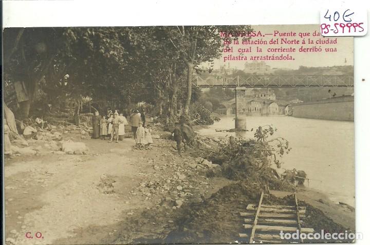 Postcards: (PS-59995)POSTAL FOTOGRAFICA DE MANRESA-PUENTE QUE DA PASO DE LA ESTACION DEL NORTE A LA CIUDAD