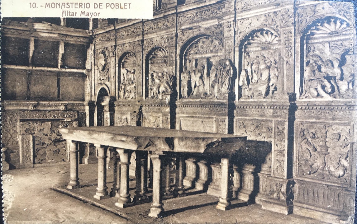 Postales: ANTIGUA POSTAL MONASTERIO DE POBLET