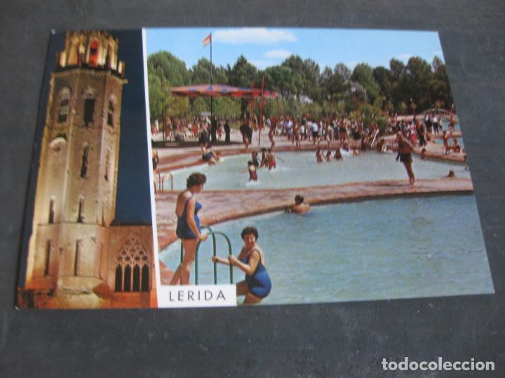 Postales: POSTAL23. LERIDA TORRE DE LA SEO Y PISCINAS. GARCIA GARRABELLA.