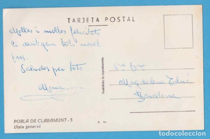 Postales: POBLA DE CLARAMUNT - 5. VISTA GENERAL. E. M. - Foto 2