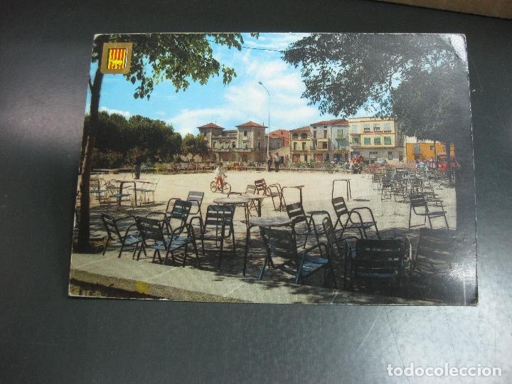 Postales: POSTAL N&ordm; 5583. BORJAS BLANCAS (LERIDA) PARQUE DEL TERRALL. ESCUDO DE ORO. CURSADA.