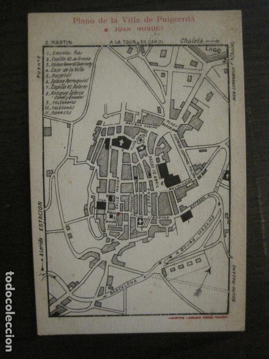 Postales: PUIGCERDA-PLANO DE LA VILLA-PUBLICIDAD JUAN HUGUET-MAPA-PHOT&middot;LABOUCHE-VER FOTOS-(58.129)