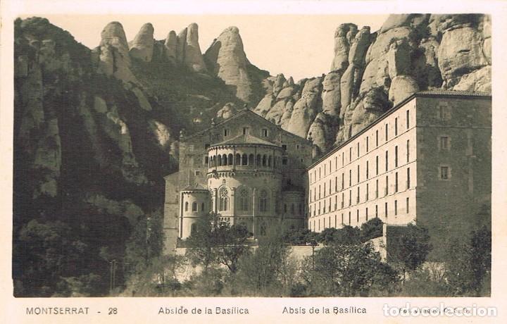 Postais: Montserrat, ABSIDE DE LA BASILICA. Foto junque n&ordm; 28