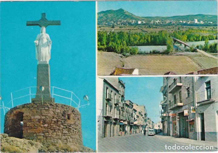 Postales: artesa de segre, vista general, monumento al sagrado corazon, carretera a lerida