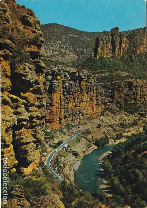 Postales: pirineos de lerida, el pallars, inmediaciones de pobla de segur, desfiladero de collegats