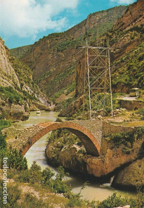 Postales: pirineos de lerida, el pallars, desfiladero de terradets