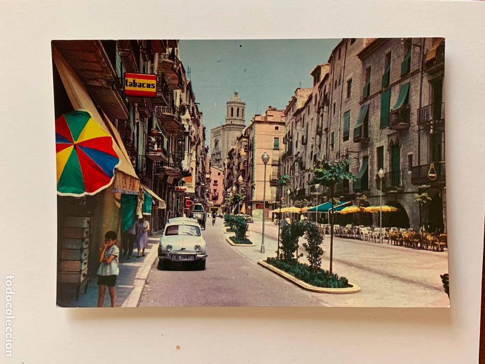 Postales: POSTAL GERONA. RAMBLA DEL GENERALISIMO. ESCRITA. - Foto 1