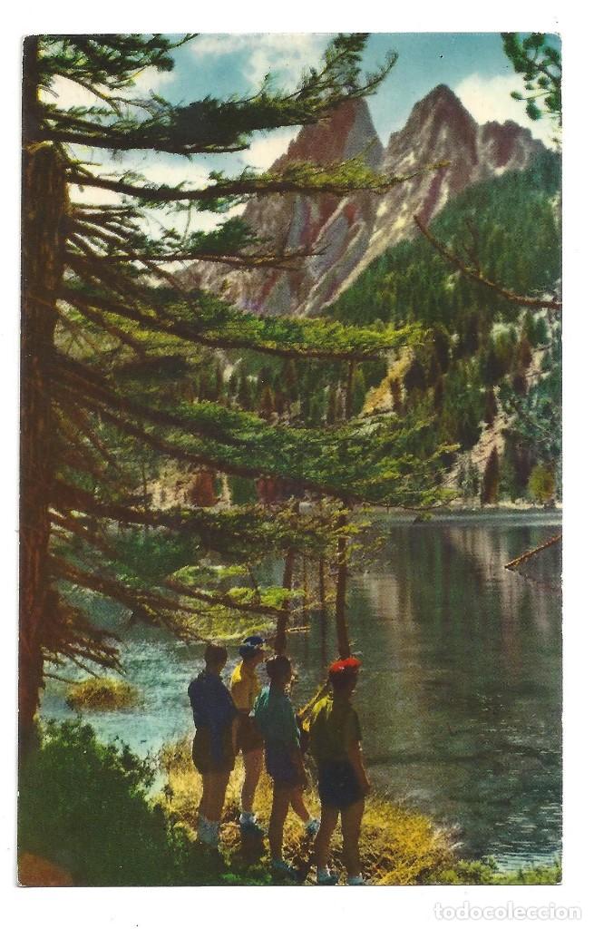 Postales: REGI&Oacute;N DE ESPOT Y SAN NICOLAU.- N&ordm; 5, LAGO DE SAN MAURICIO Y LOS ENCANTADOS. L&Eacute;RIDA- 1962
