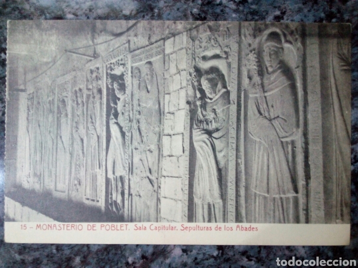 Postales: Postal de Monasterio de Poblet. Sala Capitular. Sepultura de los Abades.