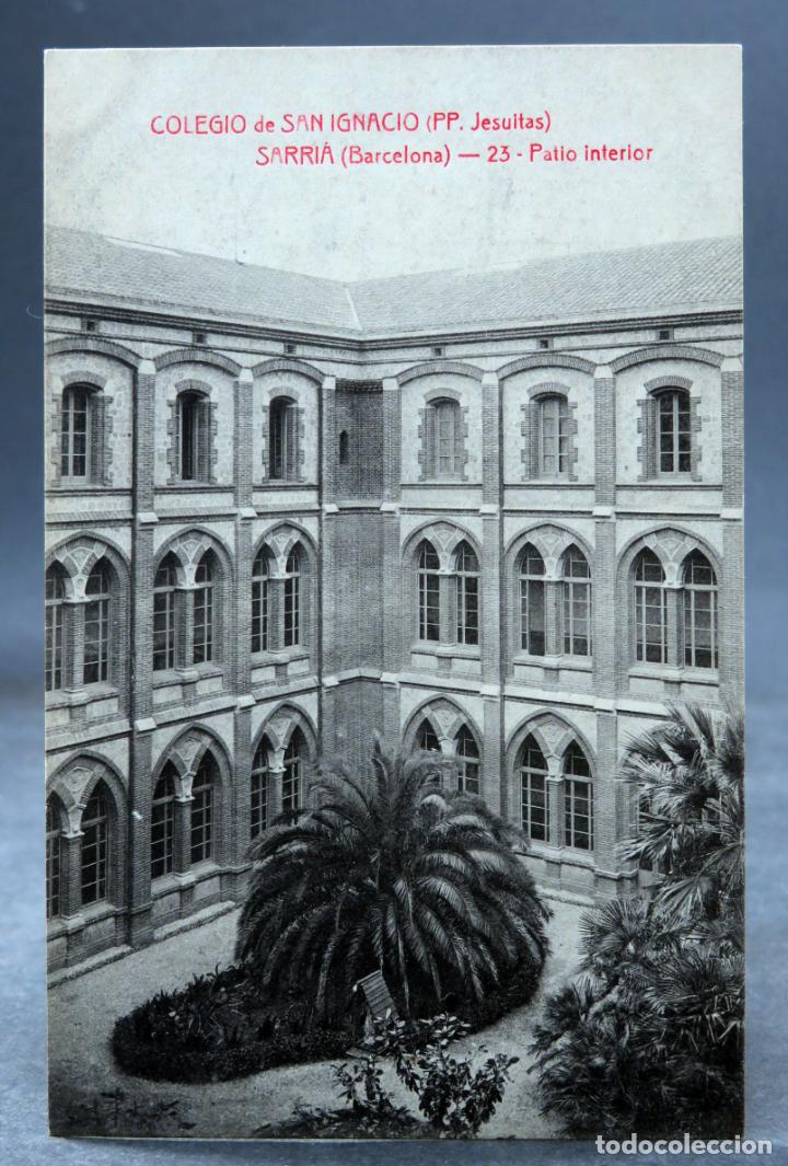Postales: Postal Colegio San Ignacio Jesuitas Sarri&agrave; 23 Patio Interior A Tolr&aacute; Viazo sin circular