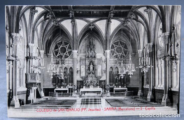 Postales: Postal Colegio San Ignacio Jesuitas Sarri&agrave; 2 Capilla A Tolr&aacute; Viazo sin circular